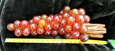 Large Mid Century Modern Eames Era Acrylic Grapes Amber 21 Inches Long 50s/60s