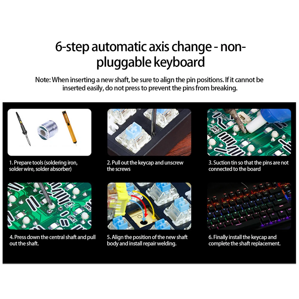 30Pcs Mechanical Keyboard Replacement Switches for DIY Keyboard Customization and Key Switch Axis Upgrade