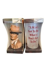 John Wayne The Duke Glass Tumbler Original Box A Man’s Got To Do Set Of 2