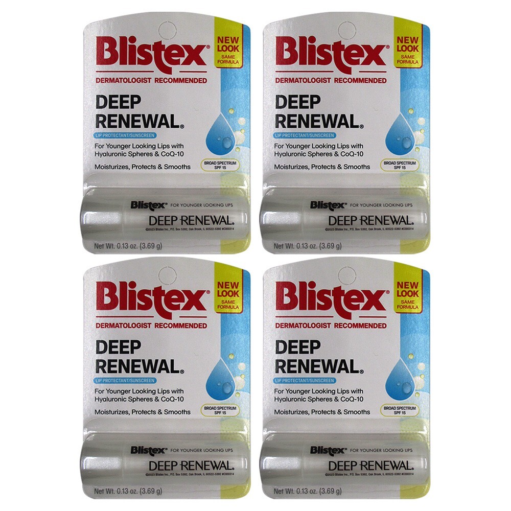 Blistex Deep Renewal: Where Lip Care Meets Anti-Aging 0.13 Oz - 4 Packs