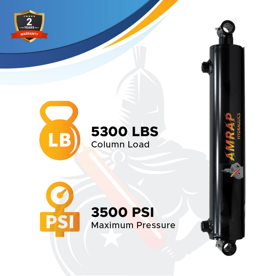 1.5x16 Hydraulic Cylinder 1.5" Bore 16" Stroke Welded Cross Tube Double Acting - Image 4 of 4