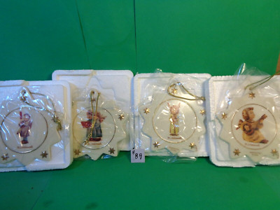 Star Shape Christmas Ornaments #B550 B551 B553 B560 4 Cnt, M.J. Hummel (New/NIB)