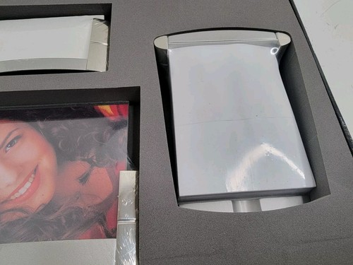 Croft & Barrow 3-Piece Desk Accessory Set Chrome Business Card Holder Frame - Picture 7 of 9