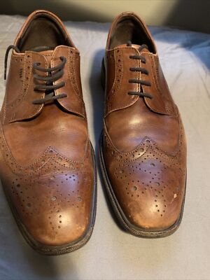 Ecco Shock Point Mens Casual Genuine Leather Brown Lace Up  display picture 3