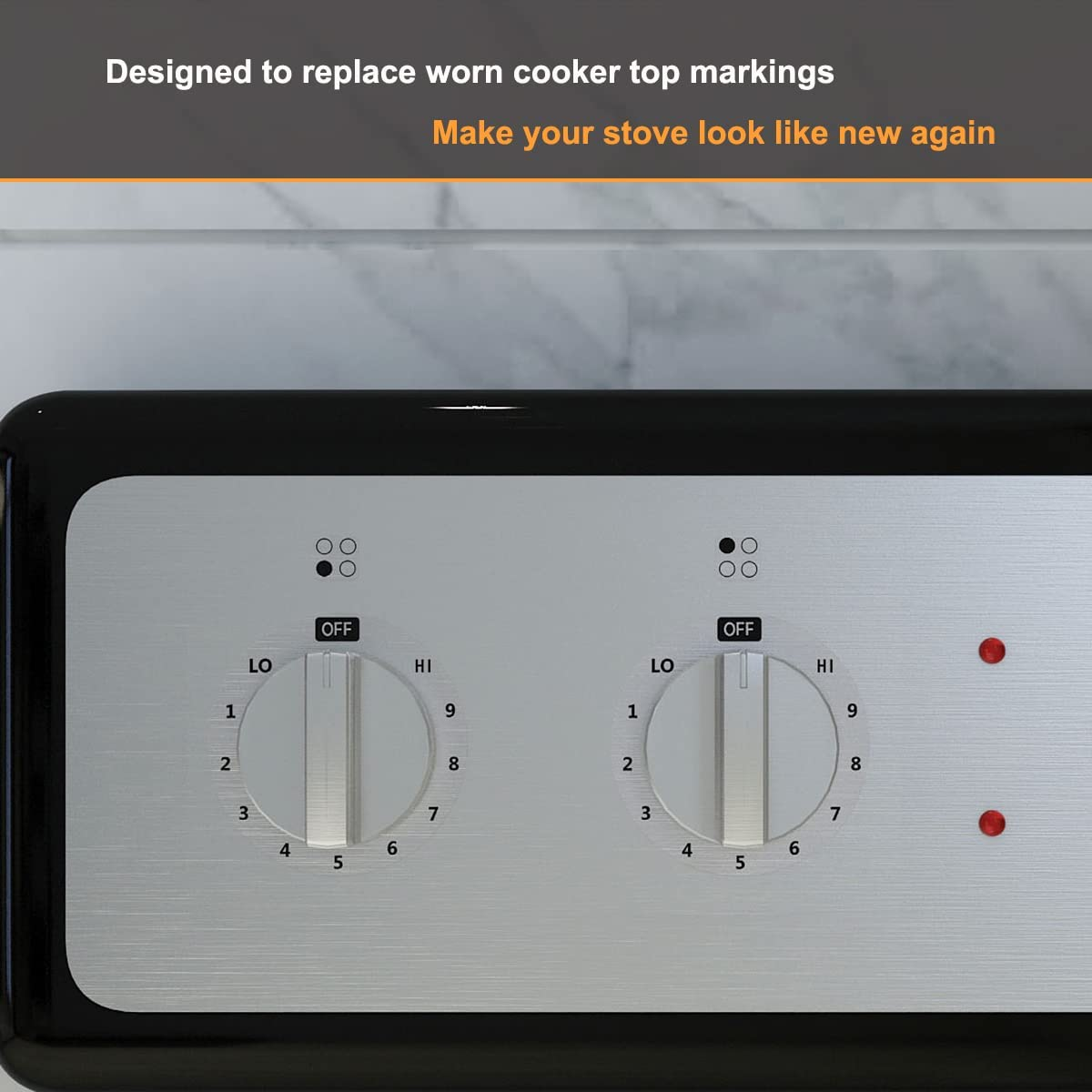 6 Stove Dials Sticker for Burner Cooktop Hob Cooker Top Oven