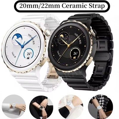 Ceramic Link Strap Band For Samsung Galaxy Watch 3 4 5 6 FE 7 40 44 45mm Active