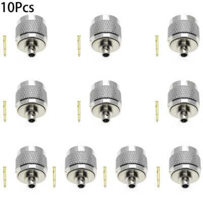 10X N male plug solder Semi rigid .141'' RG402 Coax Coaxial cable RF Connector