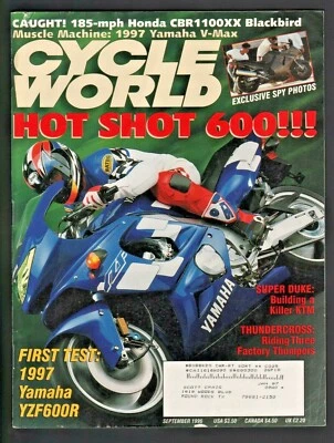 1996 September Cycle World Vintage Motorcycle Magazine- 1997 Yamaha YZF600R Test - Image 1 of 3