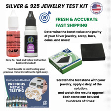 Silver 925 Testing Kit Neutralizer Solution Acid Scratch Stone Test Authenticity