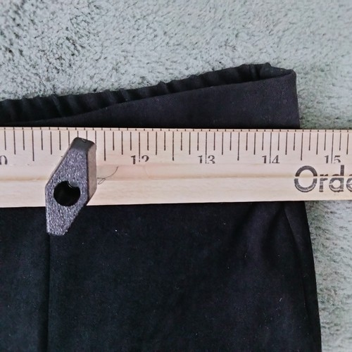 Vintage Fashion Bug Pants Suit Womens 8 M Black Microsuede 2PC Stretch Button Up - Picture 9 of 15
