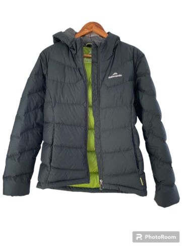 Kathmandu Duck Down 550 Black Hooded Puffer Jacket Size 10 Warm
