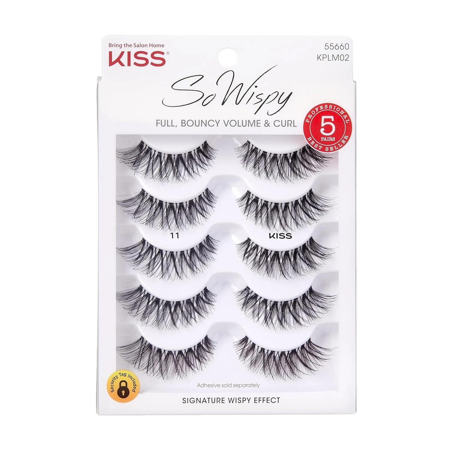 Reusable Brown False Eyelashes & Adhesives