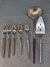 Lot 7 Ekco Eterna CANOE MUFFIN Stainless spoons 7.5 Fork serving Synthetic Japan