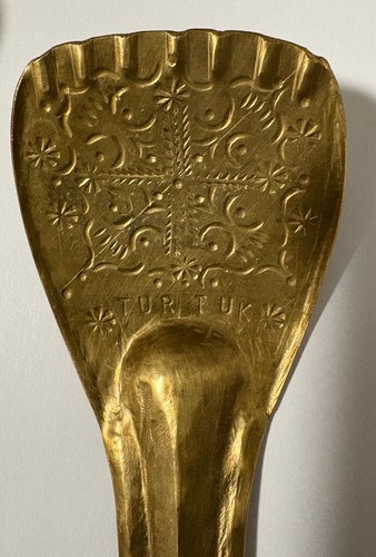 Himalayan Handmade Turtuk Brass Cutlery NEW - Picture 2 of 6