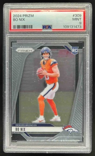 2024 Prizm Bo Nix RC Rookie #309 Broncos PSA 9