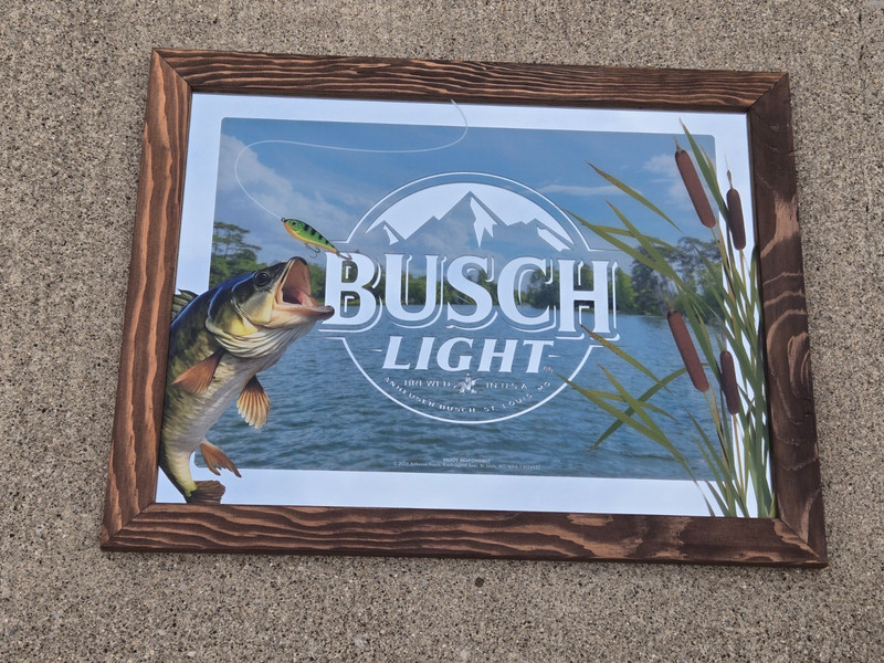 busch light bass and fishing lure bar mirror....local pick up only