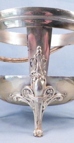 P W & Co Sugar Basket Only Silverplate Triple No Glass Liner Vintage - Picture 3 of 10