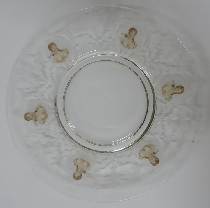 CIRCA 1920's-1930's MORGANTOWN GLASS QUEEN LOUISE 7 1/2" SALAD PLATE-#2