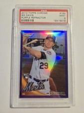 Ike Davis RC Rookie 2010 Topps Chrome Purple Refractor SP #/599 PSA 9 🔥 Mets