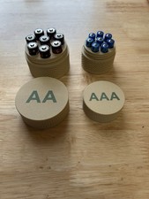 Set Of Two AA And AAA Battery Storage Containers Made In The USA