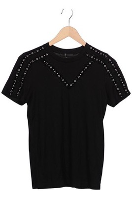maje T-Shirt Damen Shirt Kurzärmliges Oberteil Gr. S Wolle Schwarz #hu8n2rp