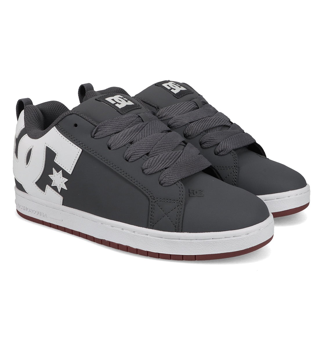 DC Shoes Men's Court Graffik Skate Shoe Grey/White - DC01661065