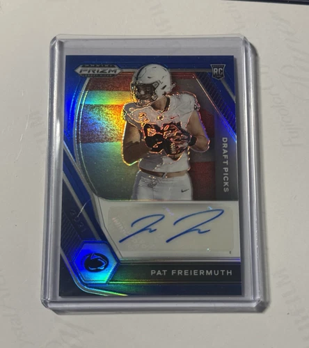 Panini 2021 Prizm Draft Picks Pat Freiermuth DPA-PAT Blue Auto RC /149