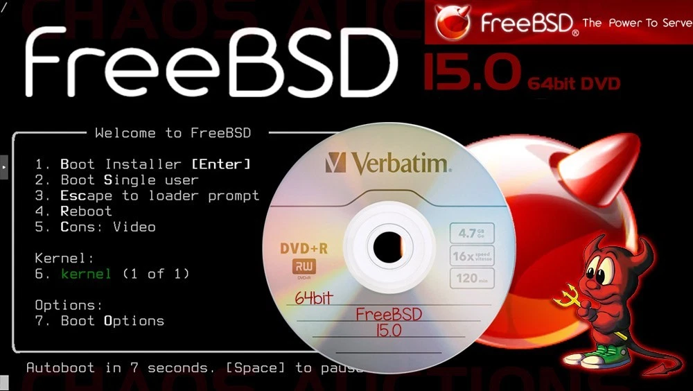 FreeBSD 15.0 64bit DVD