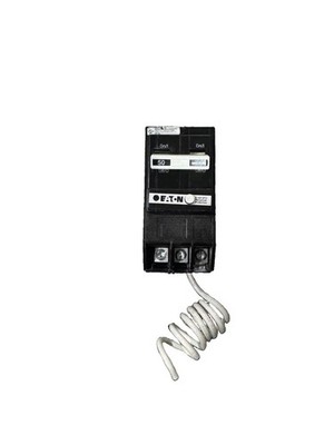 Eaton BRN250GF 50A 2-Pole 240V Pigtail Neutral GFCI Ground Fault Circuit Breaker