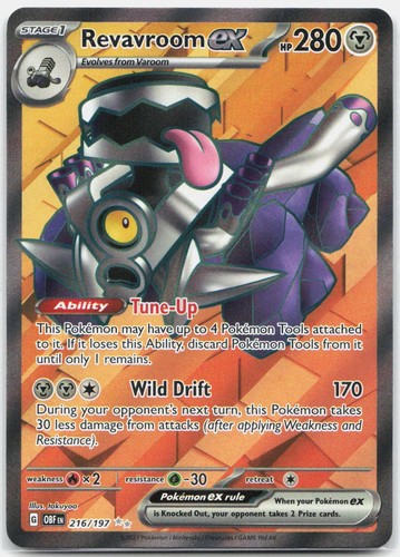 Revavroom ex 216/197 Ultra Rare Obsidian Flames Pokemon Holo Near Mint