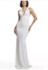 Dress The Population Camden Mermaid Hem Evening Gown Size Large White