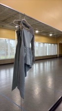 10 Contemporary Lyrical Dance Costumes Adult S/M/XL Blue Gray Asymmetrical Perfo
