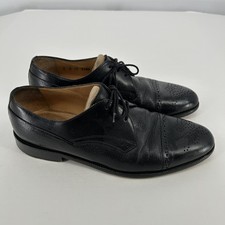 Johnston Murphy Cellini Leather Cap Toe Oxford Dress Shoes Size 9 Black