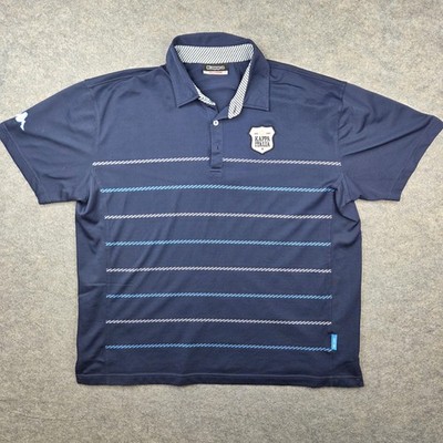 Kappa Polo Shirt Mens 3XL Blue Stripe Kappa Italia 100% Polyester Casual Top