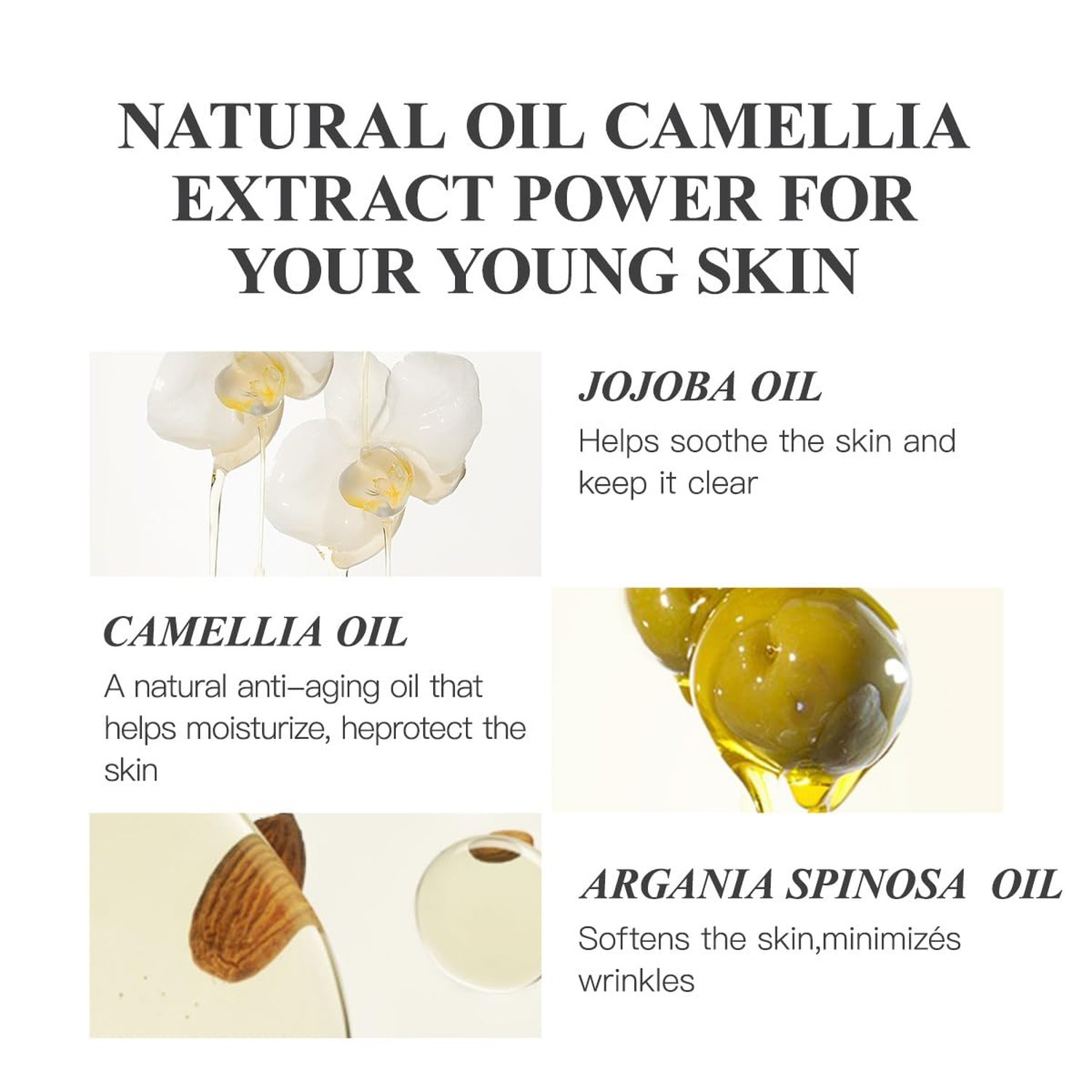 Triple Vitamin C Serum Capsules For Face: Dark Spots Correction with Camellia...