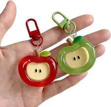 2PCS Fruit Keychain Charms Kawaii Keychain Accessories Cartoon Charm Key Chains