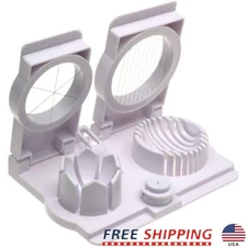 Egg Slicer Wedge Tool W/ Piercer Perfect Hard Boiled Slices & Edible Garnishing