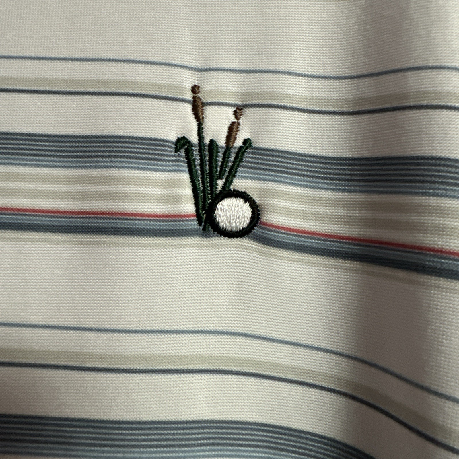 Ahead Performance Golf Polo Striped Pattern Embro… - image 3