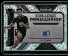 2023 Panini Prizm Draft Picks KJ Evans College Penmanship Mojo #/25 AUTO