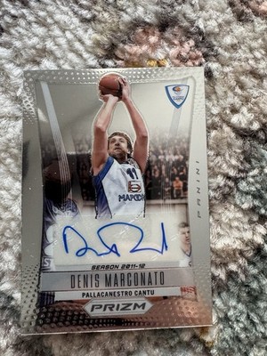 Denis Marconato Retro Silver Prizm Autogramm Euroleague Pallacanestro Cantu