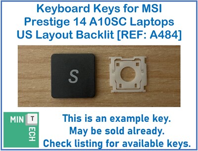 Tastatur Ersatz Tasten für MSI Prestige 14 A10SC Laptops US Layout Hintergrundbeleuchtung