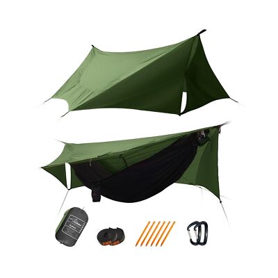 SkyNest 11ft Hammock with Net and Rain Fly Tarp, 4 in 1 Camping Hammock Tent,...
