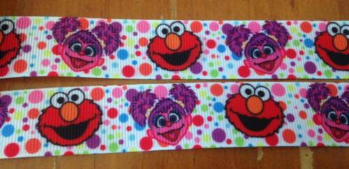 NEW Elmo & Abby Cadabby Grossgrain Ribbon 22mm 1M,2M,3M,4M or 5M U Choose