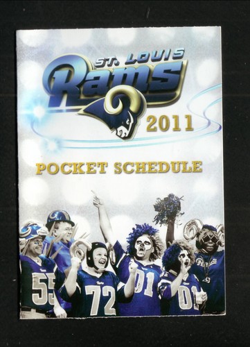 St Louis Rams 2011 Pocket Schedule US Bank