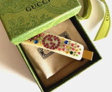 Gucci Barrette White with Multicolored Crysta...