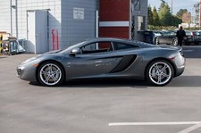 Cars 12c mclaren mp4 supercar color graphite grey Desk Mat Stitched