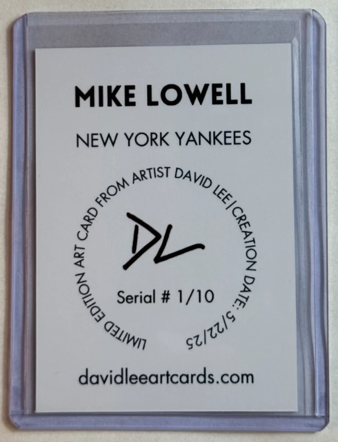 Tarjeta coleccionable Mike Lowell edición limitada firmada por artista "New York Yankees" 1/10 Foto 2 de 2