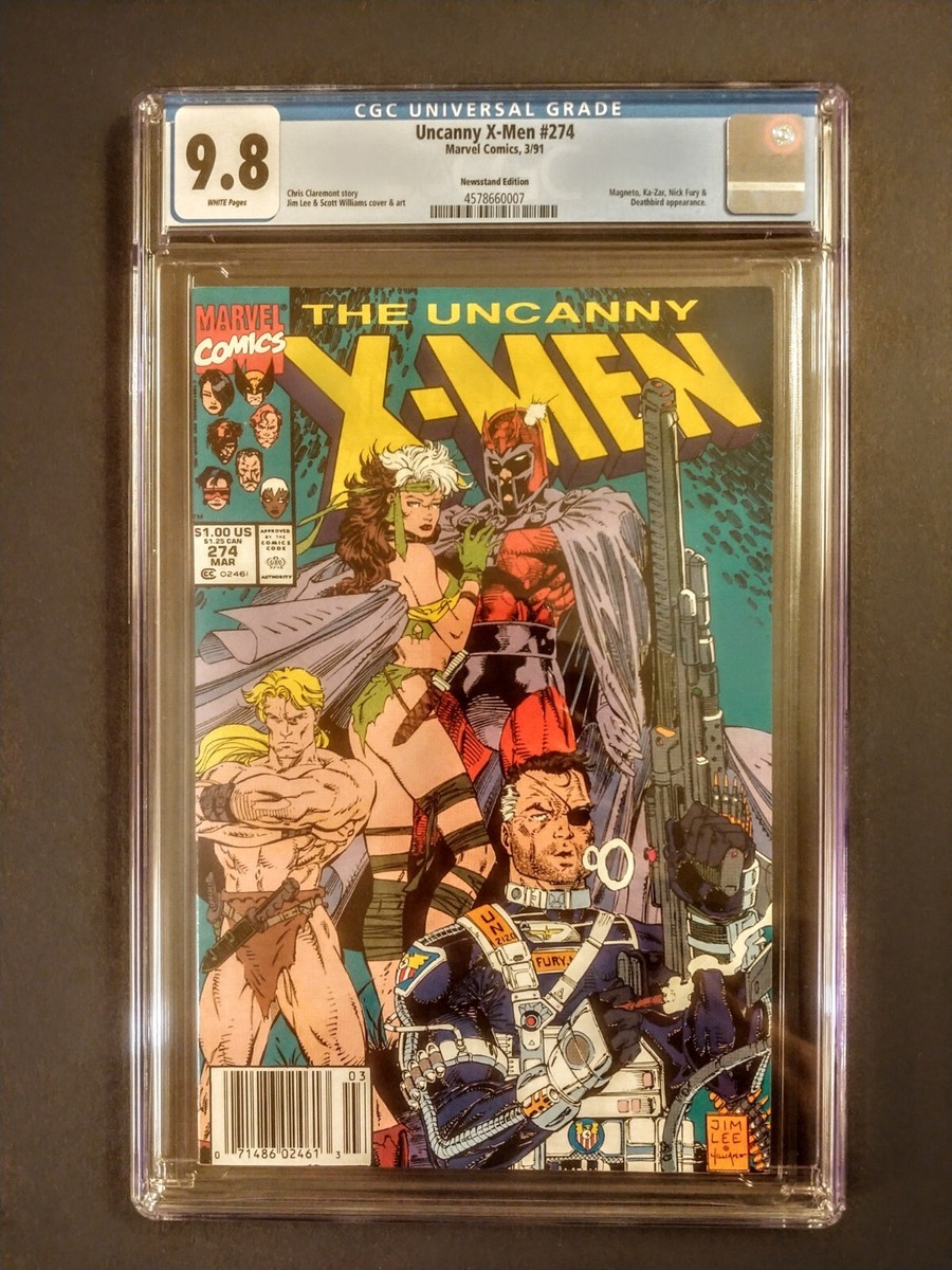Uncanny X-Men #274 CGC 9.8 WP Jim Lee Art – Rare Newsstand Edition