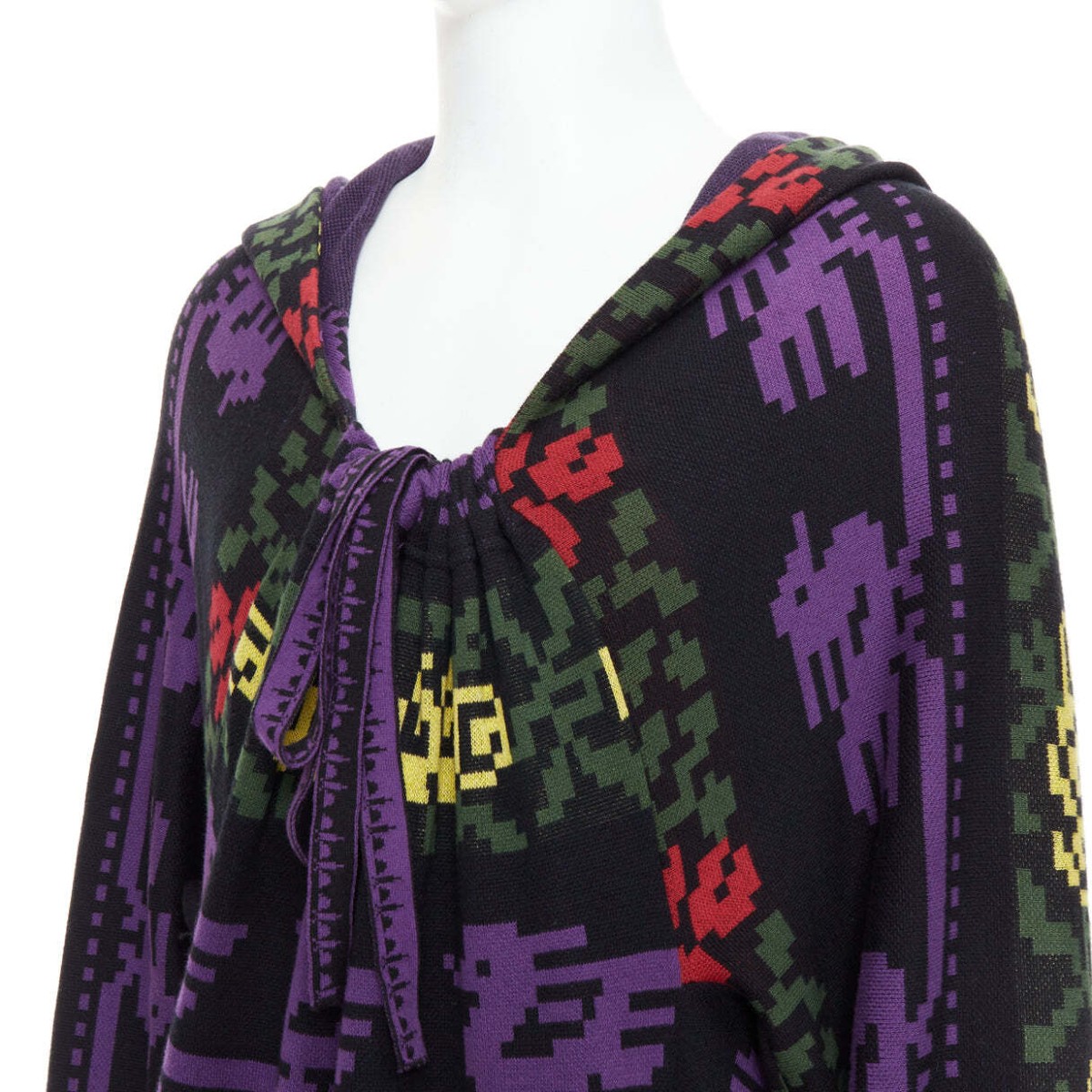 rare BERNHARD WILLHELM Vintage multicolor pixel print drawstring 