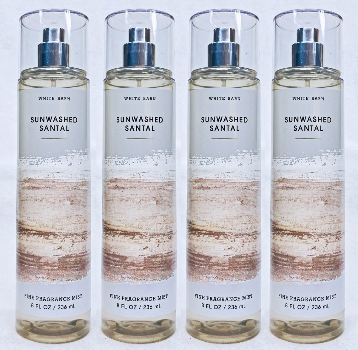 4 Bath & Body Works SUNWASHED SANTAL Fragrance Mist Body Spray 8